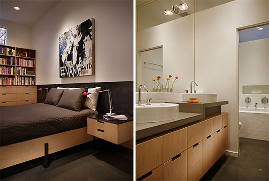 bedroom of storefront house design